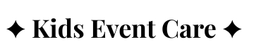 ✦ kids event care ✦ logo
